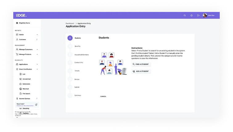 Application Entry UI