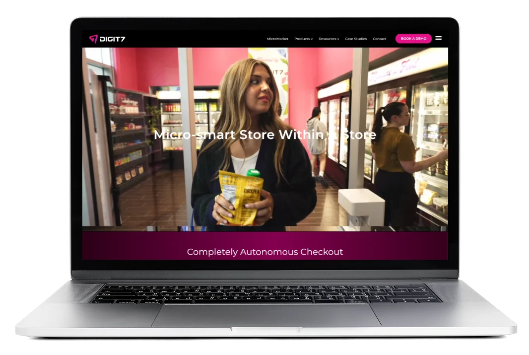 Laptop showing website